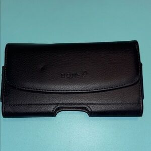 Black Leather Phone Holster